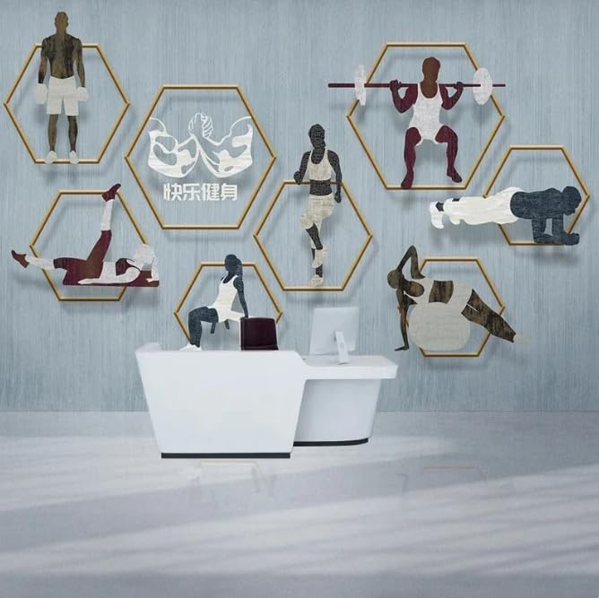 Fond d'écran 3D de gym pour créer un espace fitness moderne à la maison
