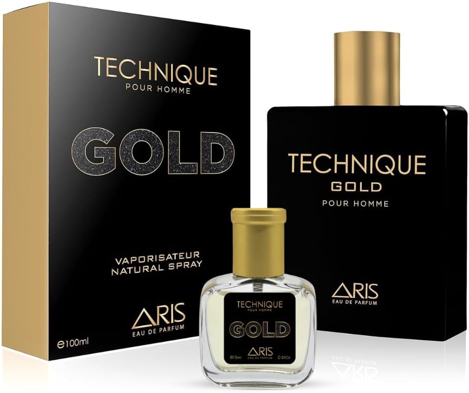 ARIS Technique Gold Eau de Parfum Spray Long Lasting Fragrance for Men