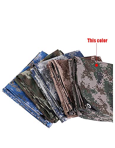 HWTtarp Camo Tarp，Camouflage Tarpaulin，Ideal for Car Pool Machine Cover，Canopy, Wind Protector, Privacy Wall, Picnic Mat,Boat Cover, Fishing,Caravans，Multi-Size Options, Jungle Color (Size : 6 * 10m)