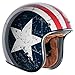 TORC (T50 Route 66) 3/4 Helmet with 'Rebel Star' Graphic (White, Medium)
