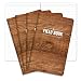 Field Notebook - 5"x8" - Wood Pattern - Lined Memo Book - Pack of 4