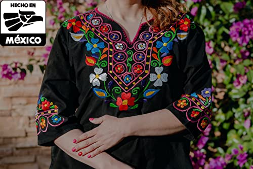 Traditional Mexican Shirt for Women Made in Mexico - Embroidered Mexican Peasant Blouse - Cinco de Mayo Clothes for Women2