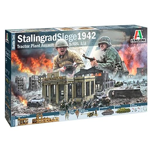 Italeri 6193 Set de Batalla 1:72 Asedio de Stalingrado-Modelo de Suelo, Hobby, Pegado, Kit de plástico, detallado, Multicolor