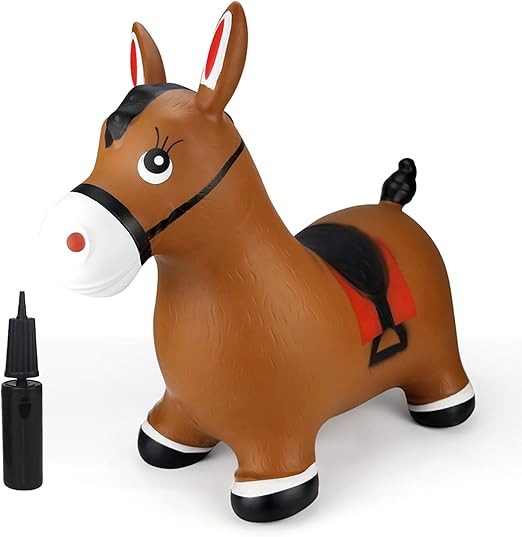 INPODAK Inflatable Bouncy Horse For Toddlers – Hopper Toy With Pump, CPC Certified, Holds Up To 220 Lbs