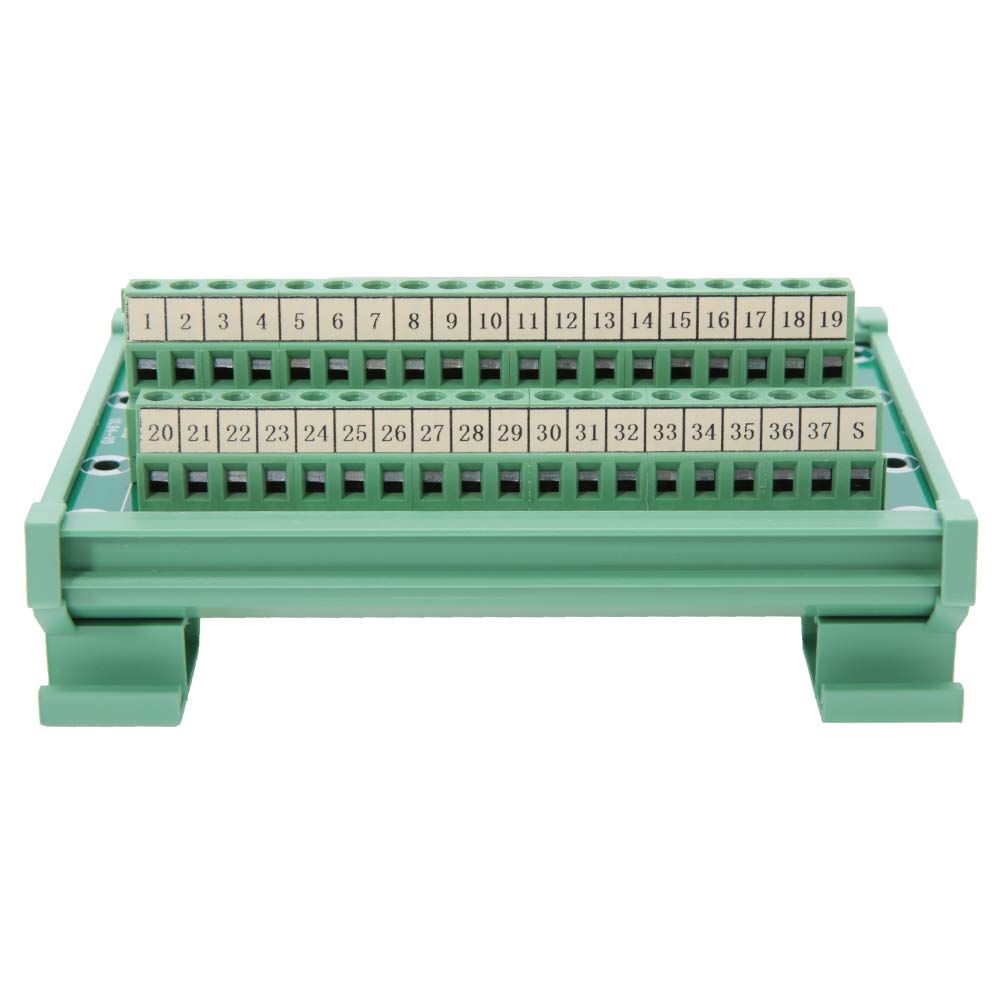 YWBL-WH Morsettiera DB37-M6 Doppia Femmina Montaggio DIN per Interfaccia Elettronica Industriale e Automazione