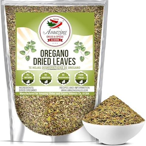 Dried Oregano Leaves, 4 oz, Fresh Dry Herb for Cooking and Baking, All Natural and Farm Fresh, No Preservatives, Traditional Mediterranean by Amazing Chiles & Spices Cover