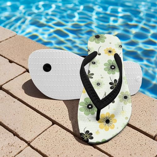 Kids Flip Flop Stylish Floral Print Summer Sandal for Girls with Footbed & Non-Slip Sole3