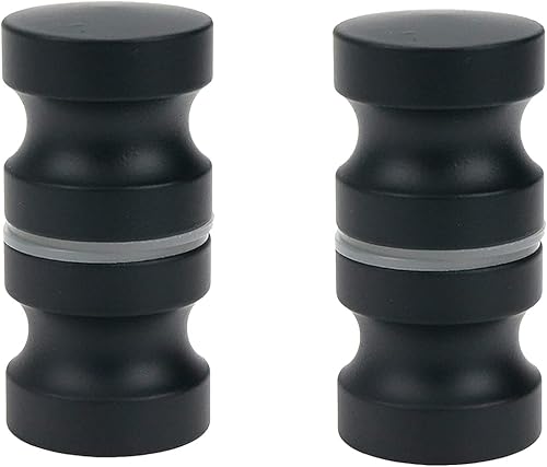 Miniatura 5 de Semetall Paquete de 2 manijas de puerta de baño traseras con espalda, pomo de puerta de vidrio de ducha de acero inoxidable sólido, tiradores