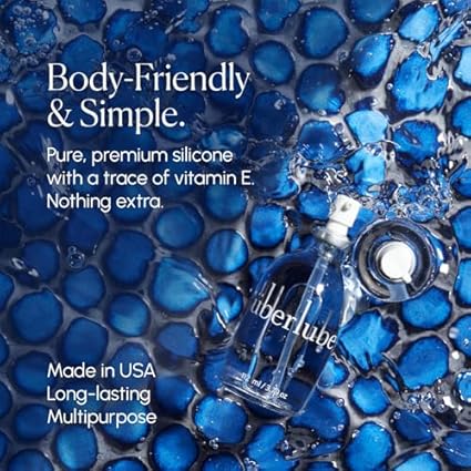 Überlube de gel lubricante | Lubricante sexuales estimulantes de silicona para el sexo anal - compatible con látex, sin perfume, sin sabor, sin residuos - 112ml plata