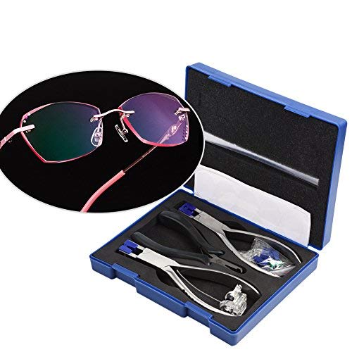 Semme Pinze per telaio senza bordo, Occhiali senza montatura Frame Silhouettes Eyeglass Kit ottico Strumento di smontaggio riparazione pinza