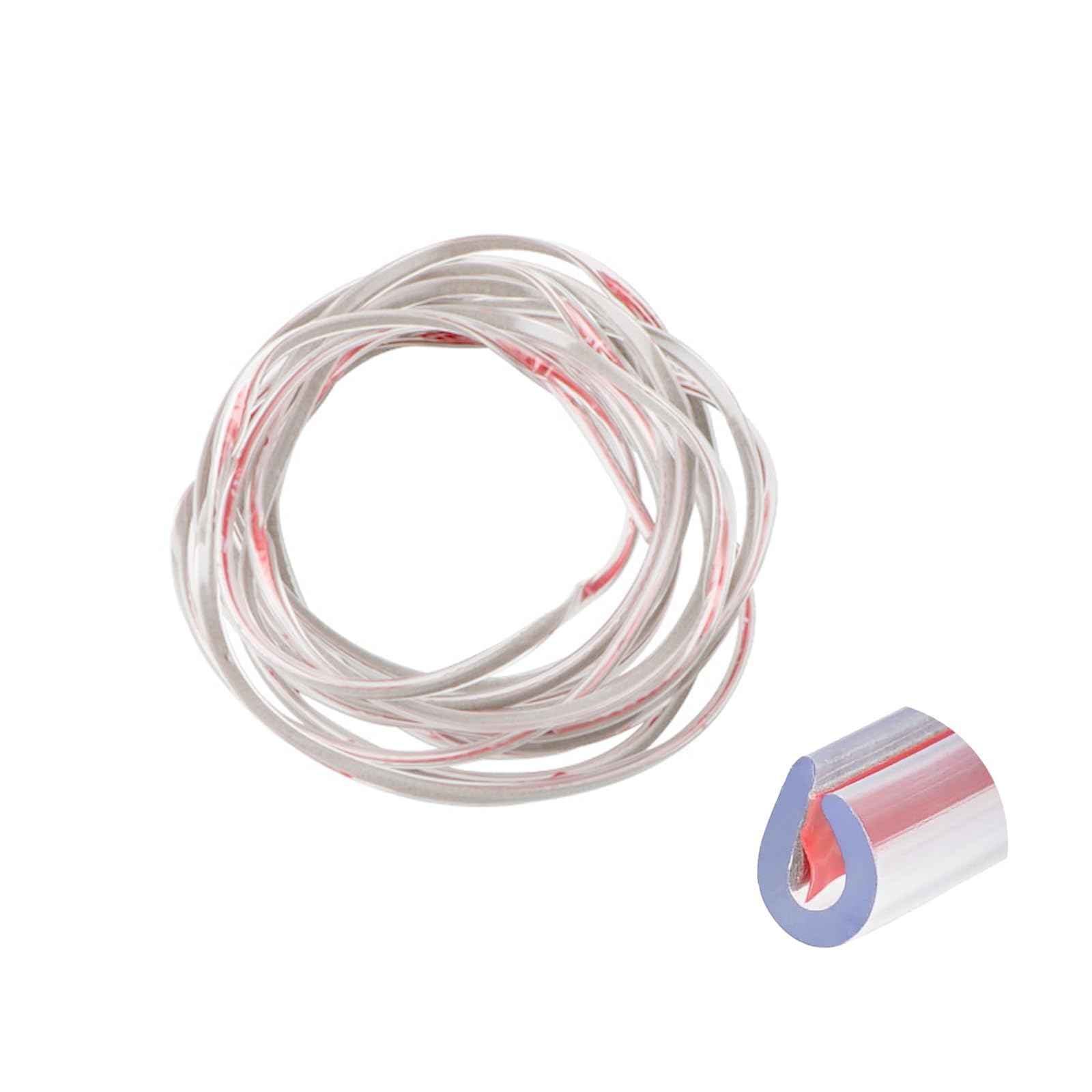 Kantenschutz 5m für Auto - Türkantenschutz, Bleche, Transparent, Gummi - Kantenschutzprofil für Autotür