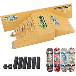 Patines Rampa Kit de parque de patines, diapasón, patines, rampa, rampa, 3 piezas, kit de parque de patines con 4 dedos, accesorios de entrenamiento para parques definitivos (3 piezas)