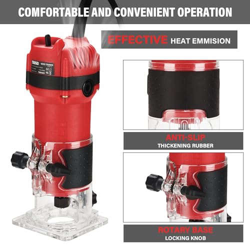 Snapklik.com : TEENO Wood Router, 800W Compact Router Tools For ...