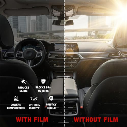 United Nano Carbon 2Ply Window Tint Film - 20" x100', 35% VLT Scratch Resistant, High Clarity, 99% UV Block – Privacy & Interior Protection Film for Car, Truck, SUV, Home – Heat & Glare Control - Image 5