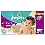 Pampers Cruisers Disposable Diapers Size 4, Economy, Green, 124 Count