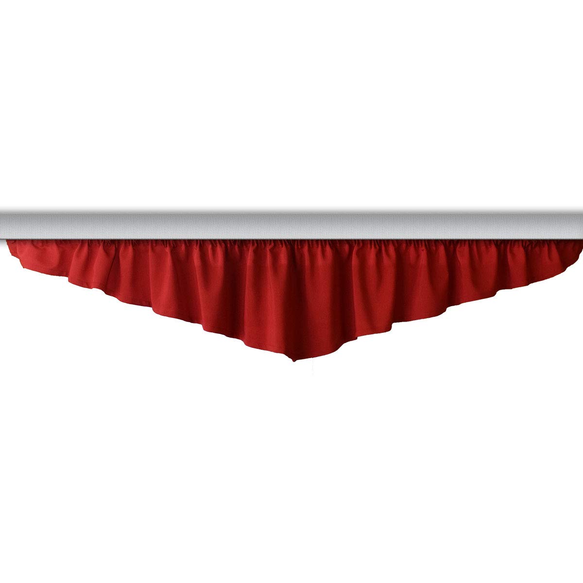 Querbehang Hetty rot unifarben | Deko-Behang aus hochwertigem Webstoff mit Reihband | gepflegt-rustikaler Landhaus-Stil für Küche, Esszimmer, Gästewohnung, Kaminzimmer H x B 40 x400 cm