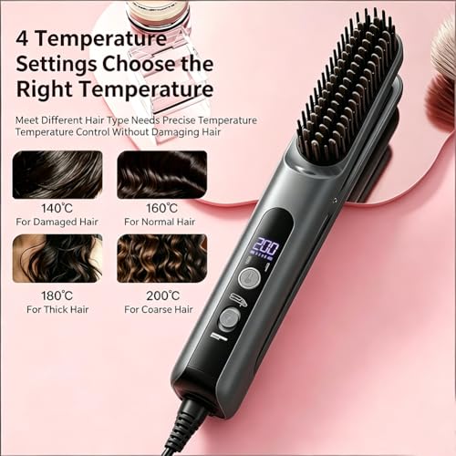 Cepillo alisador 2 en 1 para cabello y rizos miniatura 4