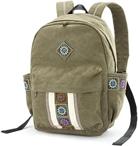 Goodhan Vintage Embroidered Women Backpack Ethnic Travel Handbag Shoulder Bag