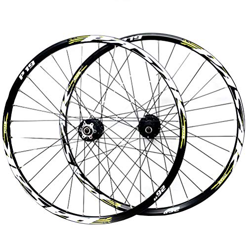 Radfahren Räder for 26 27,5 29 Zoll Mountainbike-Laufradsatz Fahrrad Vorder-Und Hinterrad Scheibenbremse Rad Doppelwandige Felgen QR 7-11