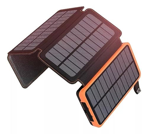 MR. GADGETS Power Bank Nova Charger Plus 20,000mAh Batería Portátil con 4 Paneles Solares, Cargador Multipuertos,...