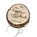 xHxttL Anillo de Bodas Personalizado Caja de Madera Rebanada de Madera Grabado Personalizado Propuesta de Boda Anillo de Compromiso Portador Caja