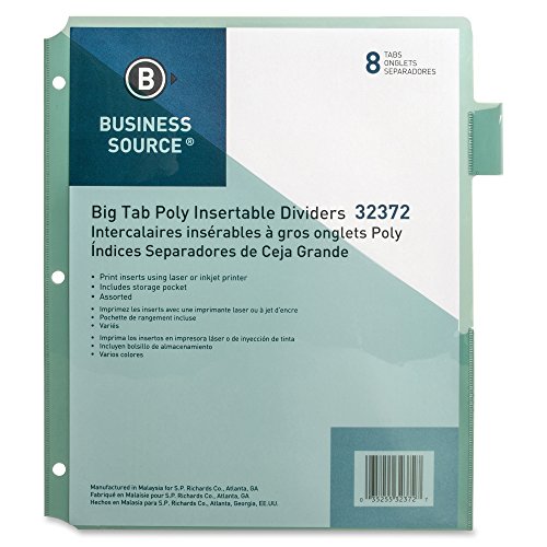 Business Source Pocket Index Dividers (32372) #TOP4