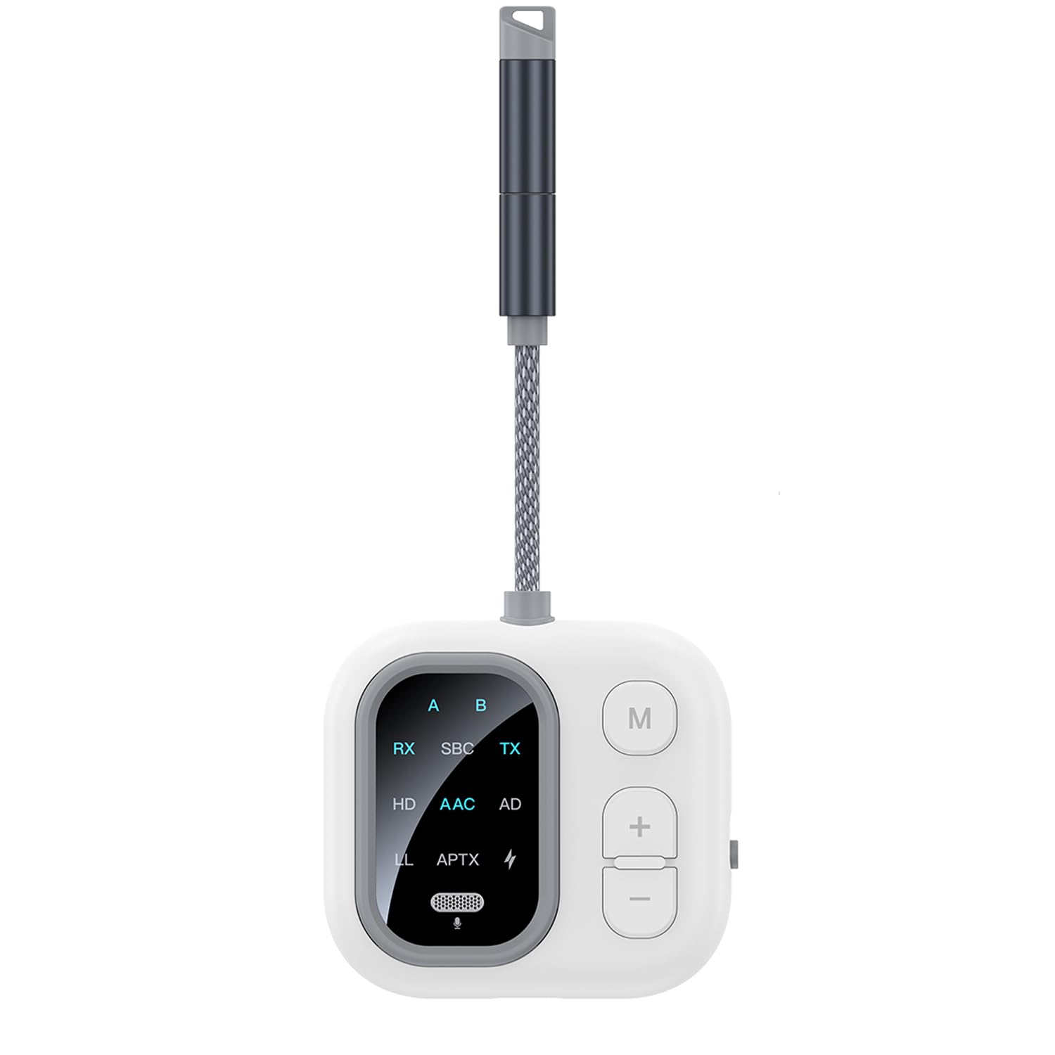 2 in 1 Trasmettitore e ricevitore Bluetooth 5.2 Adattatore Audio AUX 3,5 mm con 6 modalità di decodifica supporta connessione di 2 Cuffie adatto Bluetooth per TV Aereo Auto Impianto Stereo