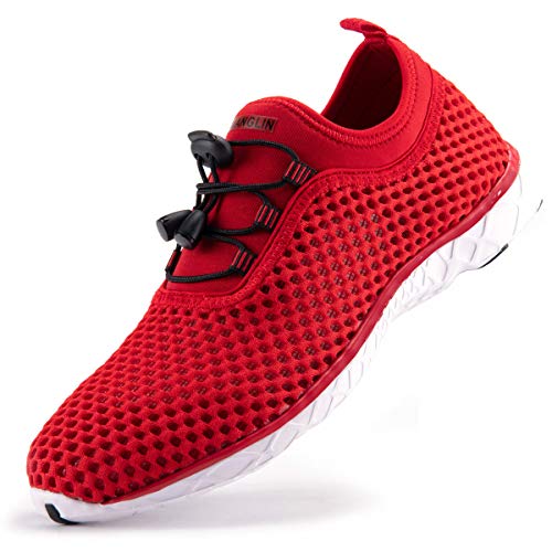 Image of Men's Quick Drying Aqua Water Shoes,3-Second Drainage & All-Terrain for Swimming,Hiking,Yoga