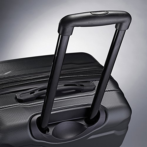 Samsonite 68311-1041 Omni Hardside Luggage Nested Spinner Set 20 Inch, 24 Inch, 28 Inch - Black Bundle W/Deco Gear Luggage Accessory Kit (10 Item) #TOP4