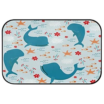 Door Mat Durable Absorbent Door Mats Indoor Whale Sea Welcome Mats Outdoor Doormats Non-Slip Entryway Rug for Home… 51IZjEBYUfL. SS400