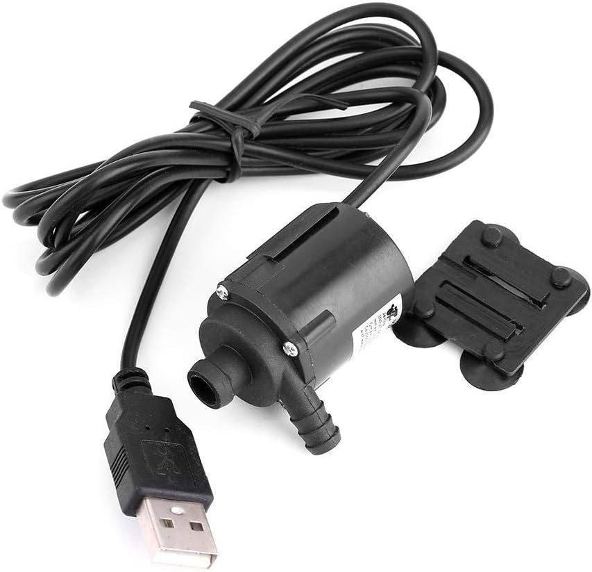 USB Micro Brushless Ultra-Quiet Mini Submersible Micro Water Cooling Pump for Fountain Aquarium Circulating DC4V-6V 0.6-1.8W 150L/H