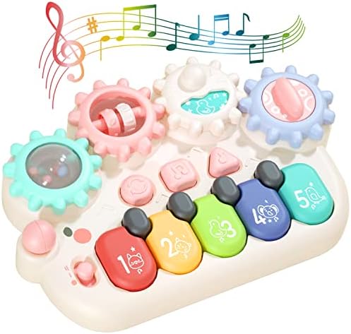 Baby Musical Piano, Cute Hedgehog Keyboard Musical Sound Baby Toys with Light,Early Activities Development Learning Newborn Toy Gift for 6 8 12 18 Months 1-2 Year Old Boys Girls