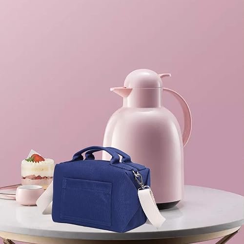 Miniatura 2 de NOL Natural Organic Lifestyle Bolsa de almuerzo para mujer, bolsas Bento aisladas, pequeñas, a prueba de fugas, reutilizable, color azul marino