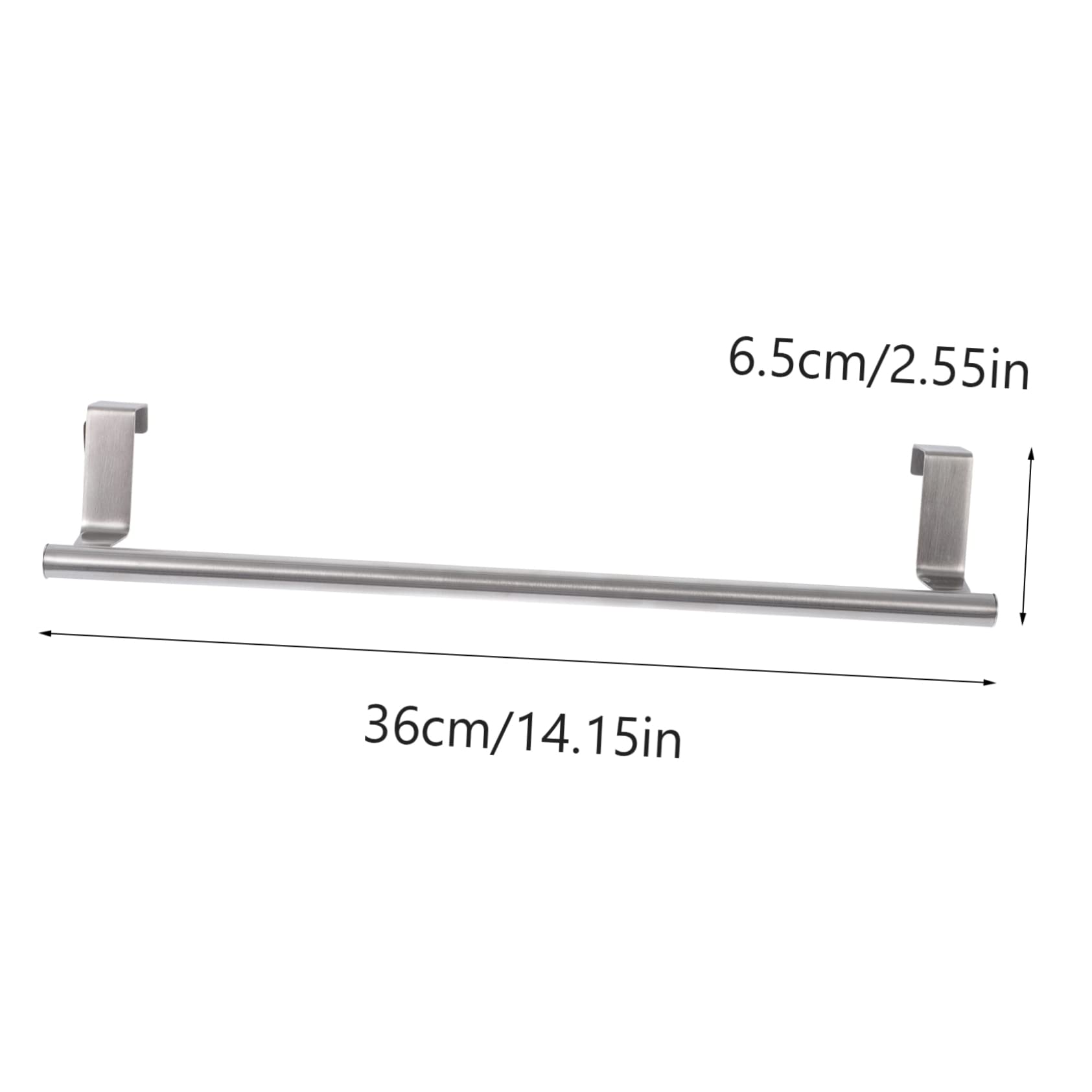 Paquete De 6 Toalleros para Puerta, Toallero De Pared, Perchero De Acero Inoxidable, Toallero para Puerta, Toallero De Pared, Toallero Versátil,Steel Colorx2pcs-36X6.5X6.5CMx2pcs