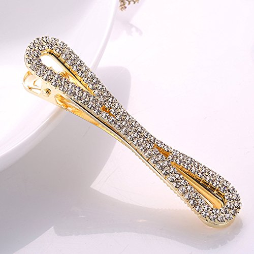 Fashion 2Pcs Bling Women Girls Full Rhinestone Hair Clips miniatura 4