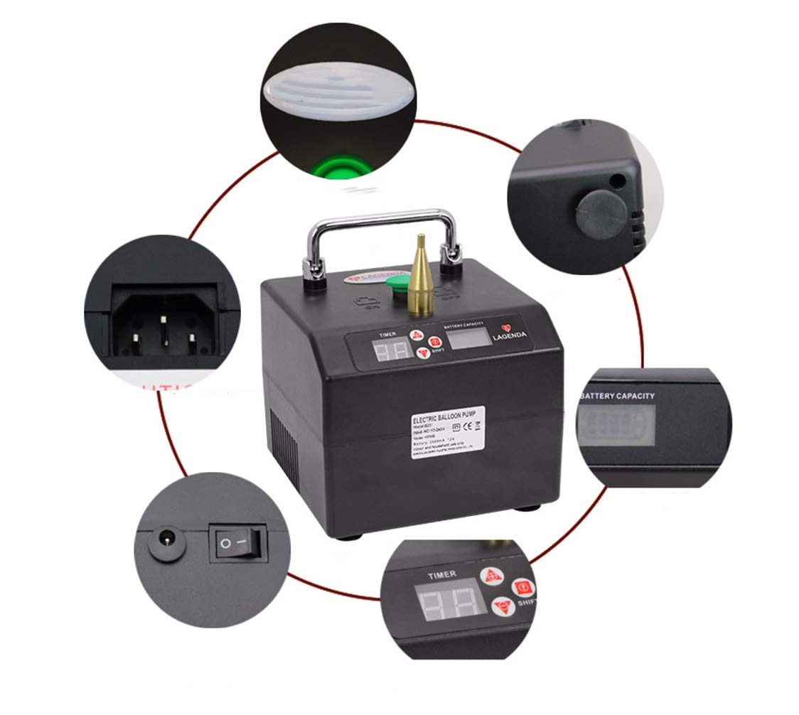 Bomba De Aire Eléctrica Profesional para Globos - Inflador Automático con Temporizador para Fiestas, Cumpleaños y Decoración De Eventos De Bodas