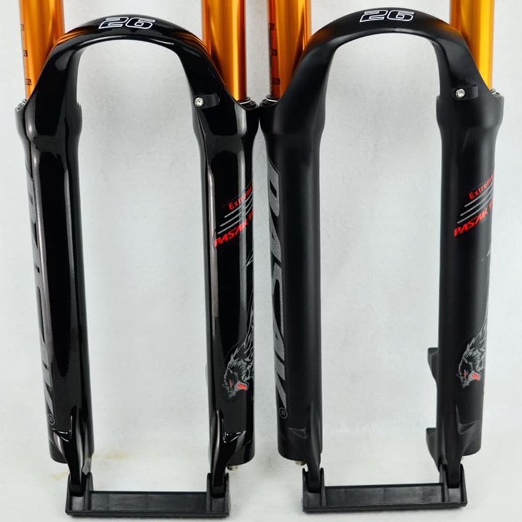 MTB widelec amortyzowany pneumatycznie 26/27,5/29 cali skok sprężyny 100 mm odbicie regulowane 1 1/8" rura prosta QR 9 mm hamulec tarczowy ręczny blokada XC AM widelce do rowerów górskich