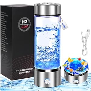 Hydrogen Water Bottle, 2024 Hydrogen Water Bottle Generator, Hydrogen Water Machine with SPE PEM Technology, Water Ionizer Bottle Improve Water in 3 Minutes for Office, Home, Exercise, Gift for Love