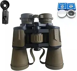 Binoculo C/Suporte 20x50 De Longo Alcance 10km Profissional (Cáqui)