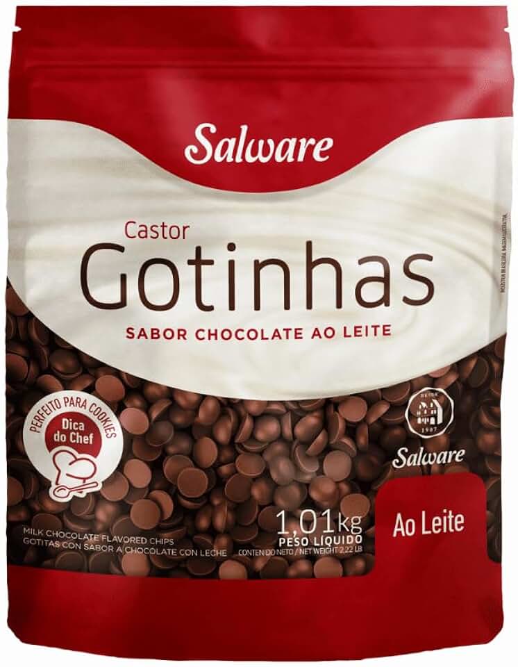 Gotinhas Forneáveis Sabor Chocolate ao Leite Salware 1,01kg