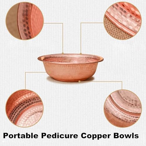 Lavabo de Cobre para Pedicura Portátil 7L 40cm miniatura 6