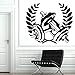 LANGYA Stickers Muraux Stickers Salle De Gym Bureau Décoration Fitness Haltère Vinyle Sticker Mural Maison Centre De Remise en Forme Salle De Remise en Forme 57X69 Cm Maison Décoration Murale Murale