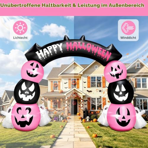 Kalolary 10FT aufblasbarer Halloween Bogen, Happy Halloween Aufblas Bogen – Ansicht 6