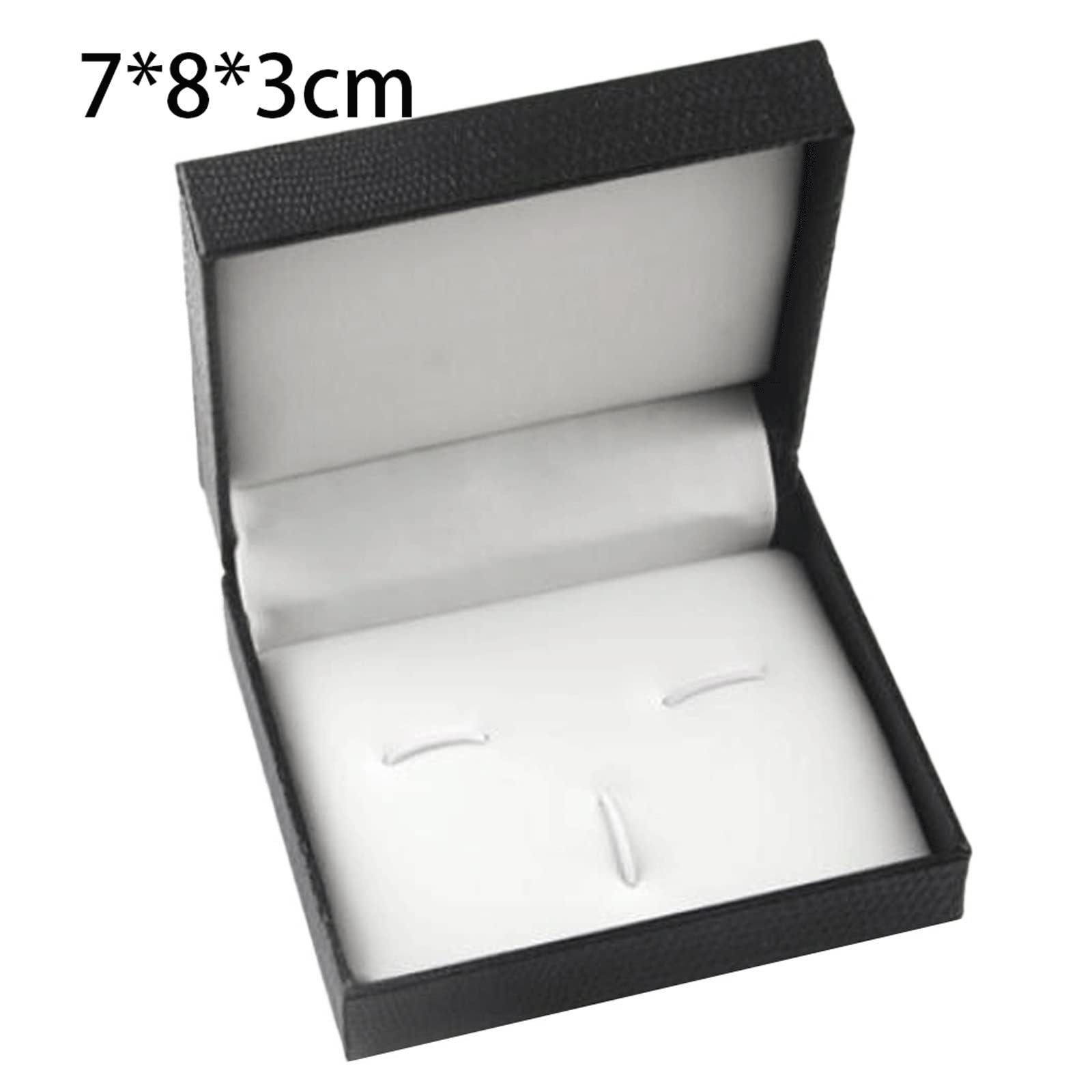 Boîte à Bijoux, boîte à Boutons de Manchette, Pince à Cravate, boîte à Bijoux, Doublure en Simili Cuir Noir