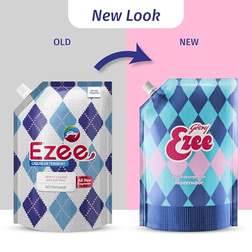 Image of Godrej Ezee Liquid Detergent for Semi-automatic and Top Load Washing - 3.2 kgs Pouch, for Winter Wear | Added Conditioner | No Soda Formula