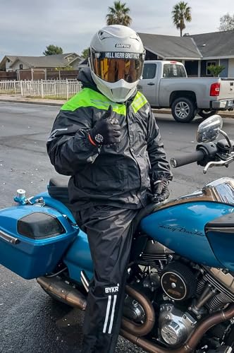 image for BYKR Waterproof Outdoors Motorcycle Rain Suits for Men & Women Cycling