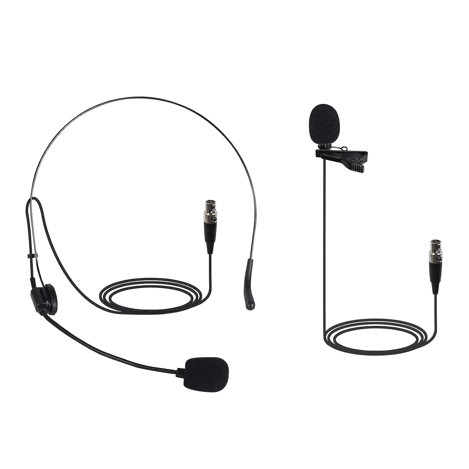 Phenyx Pro Lavalier Lapel Microphone/Headset Microphone Combo with Mini
