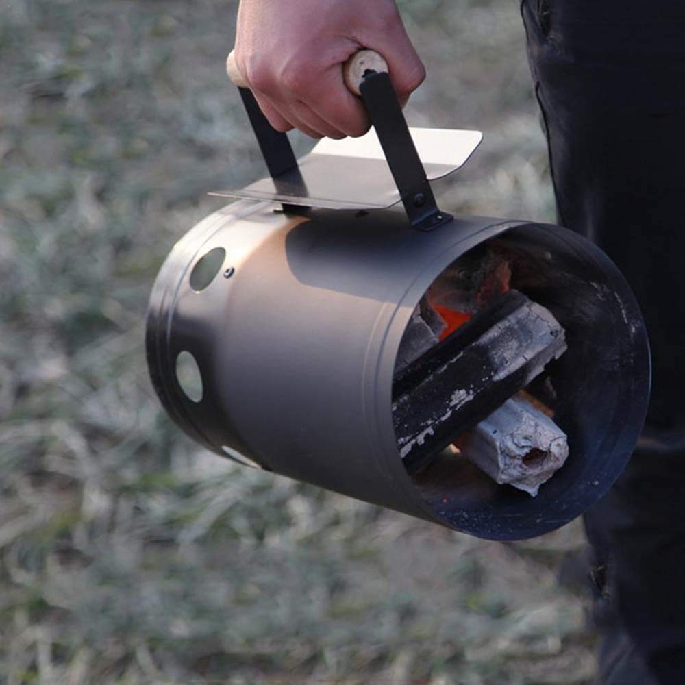 Encendedor De Carbón Para Chimenea, Uso Doméstico, Accesorios Para Barbacoa, Encendedor De Encendido, Canasta De Encendedor De Chimenea De Acero Galvanizado, Para Barbacoa De Camping Al Aire Libre