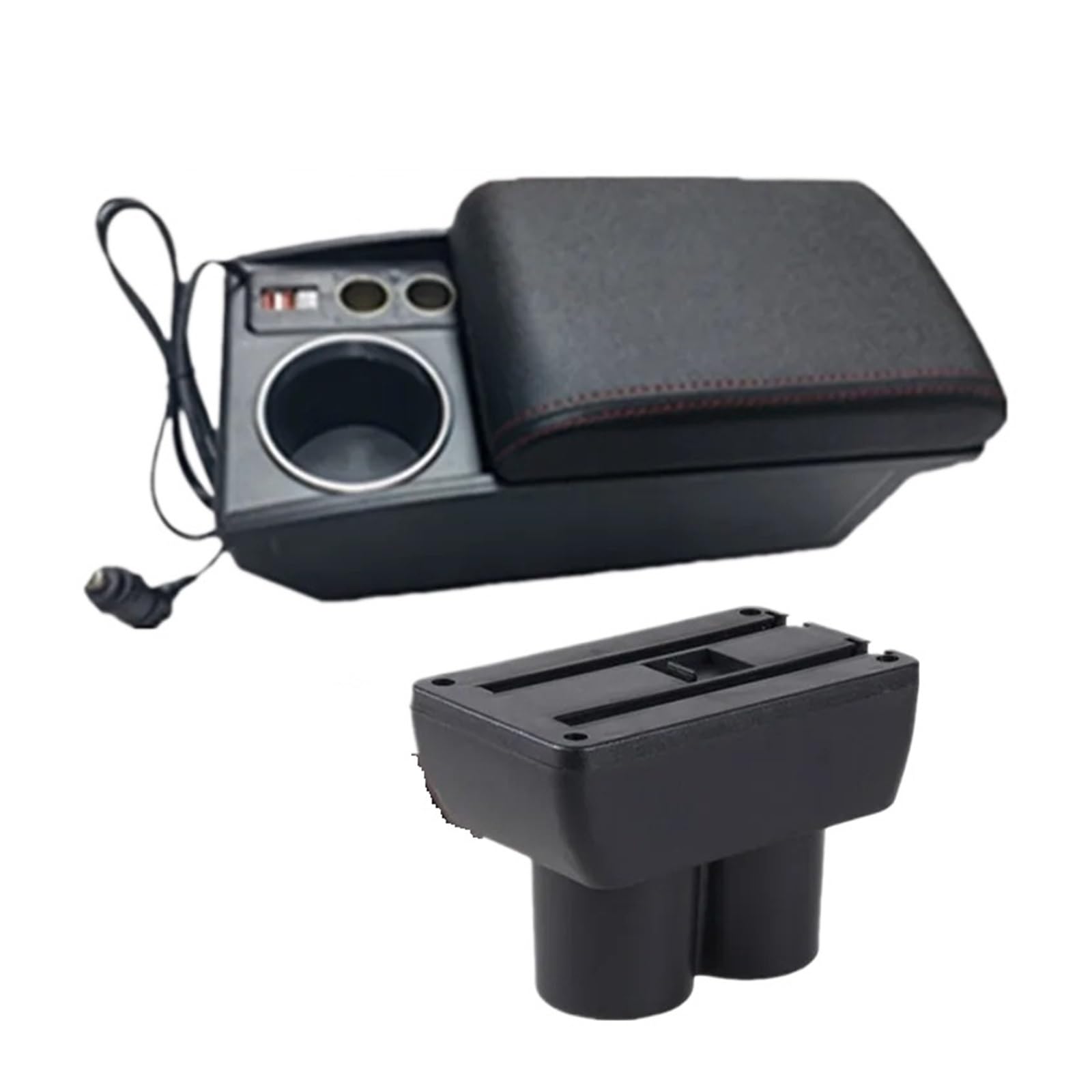 Ecbugat W2 Fast Charging For Suzuki For Jimny Jb23 Jb43 1998-2018 Car Armrest Double-Layer Storage Box Retrofit Accessories Car Armrest Box(W2 Fast Charging)