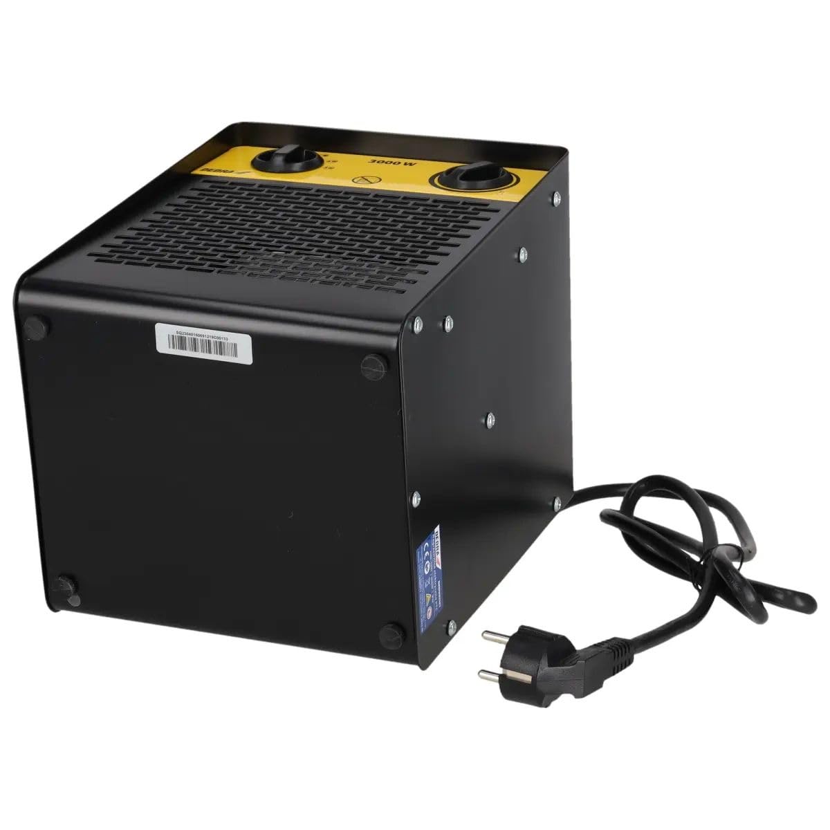 DEDRA Termoventilatore elettrico PTC 3,0 kW per ambienti fino a 30 m², con elemento riscaldante in ceramica, per ambienti ben isolati, termostato, protezione contro il surriscaldamento, tre modalità